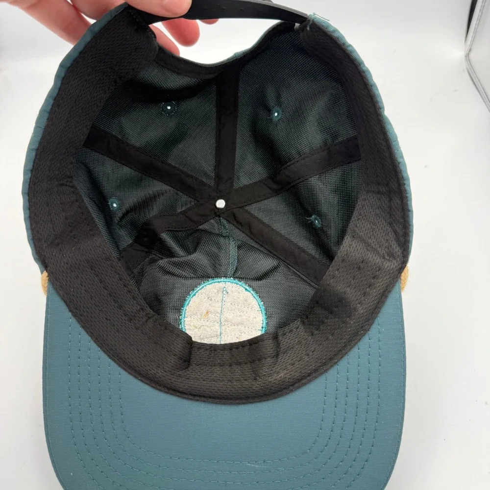 Sun Cruiser Rope Hat Mens Teal Green Snapback Outdoor Graphic Patch Cap
